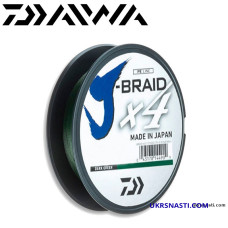 Шнур Daiwa J-Braid X4E Dark-Green #3,0 диаметр 0,25м размотка 135м тёмно-зелёный